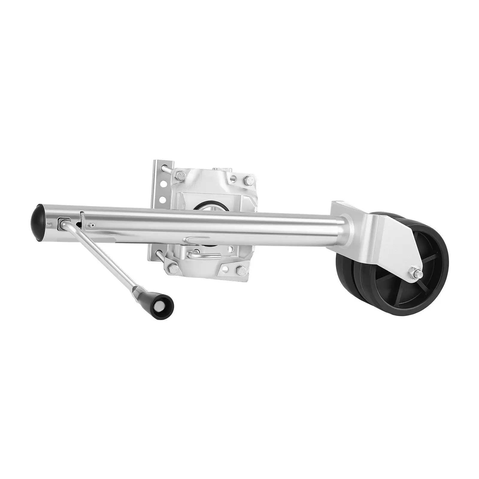 Trailer Jack with Wheel, 2000 lbs Load Capacity, Heavy Duty Swivel Boat PP Dual & Ergonomic Handle, 15-27 Inch Lift Range, Fit