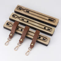 Wooden Punching Die Key Chain Stencil Tools Creative Keychain Handcraft Pendant Template DIY Leather Tool Cutting Mould