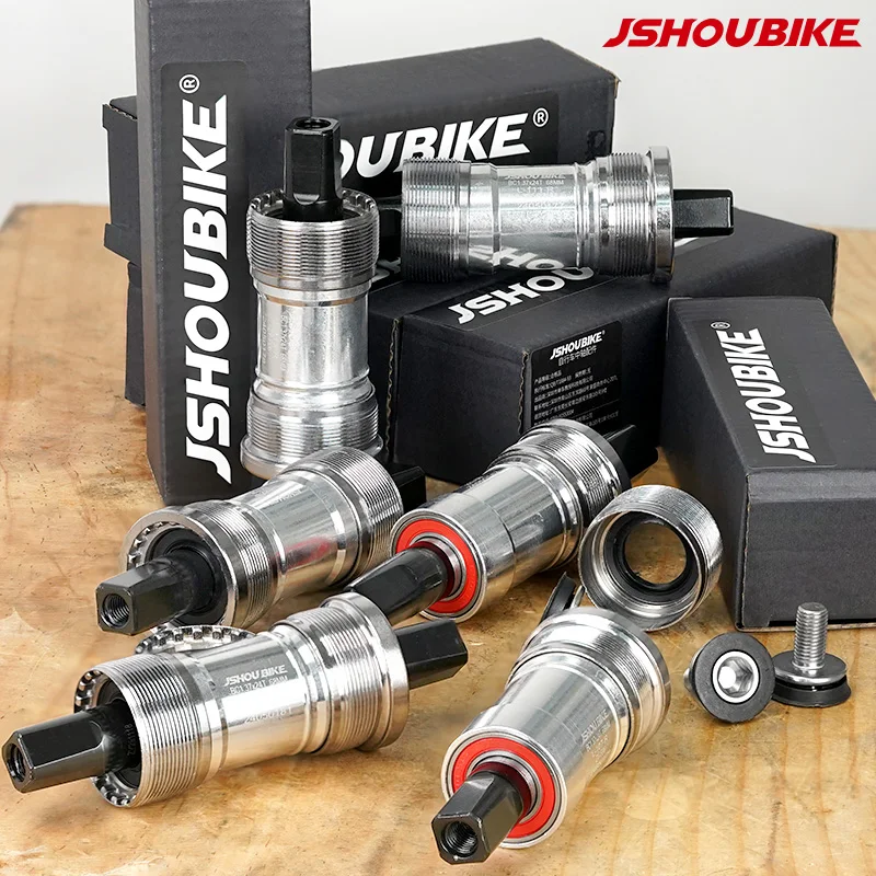 JSHOUBIKE 103-127 مللي متر الدراجة أسفل قوس مربع تفتق كرنك BSA 68 مللي متر مختومة تحمل البريطانية الخيوط ل دراجة الطريق الجبلية