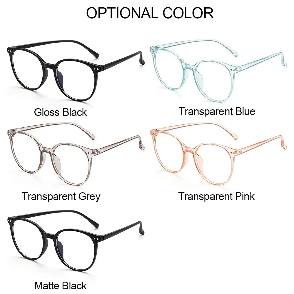 Vintage Round Frame Clear Lens Blue Light Blocking Glasses Anti Blue Light Glasses Anti Radiation Office Computer Goggles