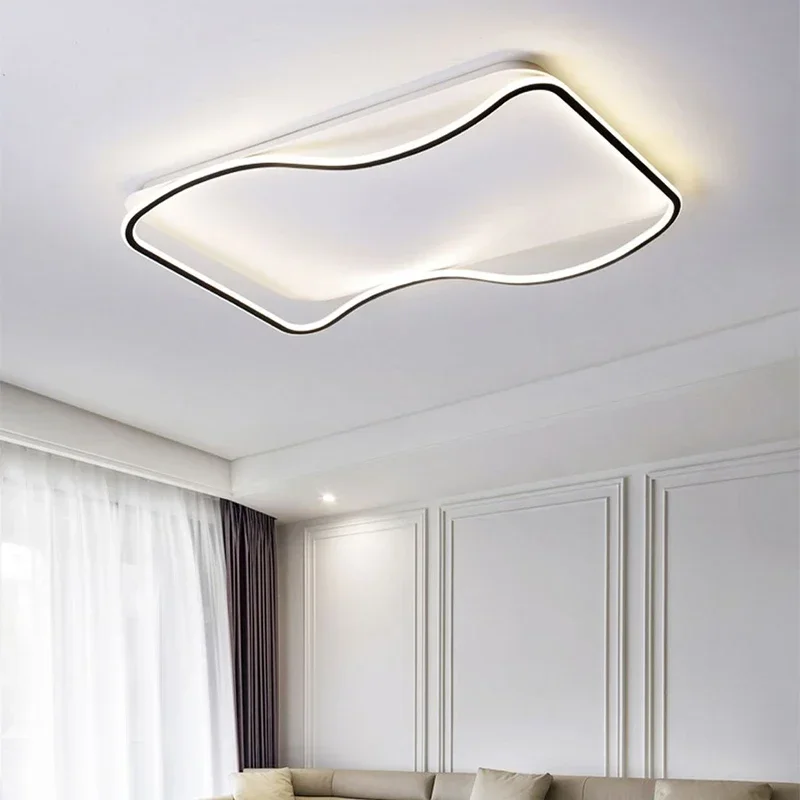 Moderna lampada da soffitto a LED semplice onda per soggiorno sala da pranzo camera da letto corridoio corridoio decorazioni per la casa apparecchio di illuminazione Lustre