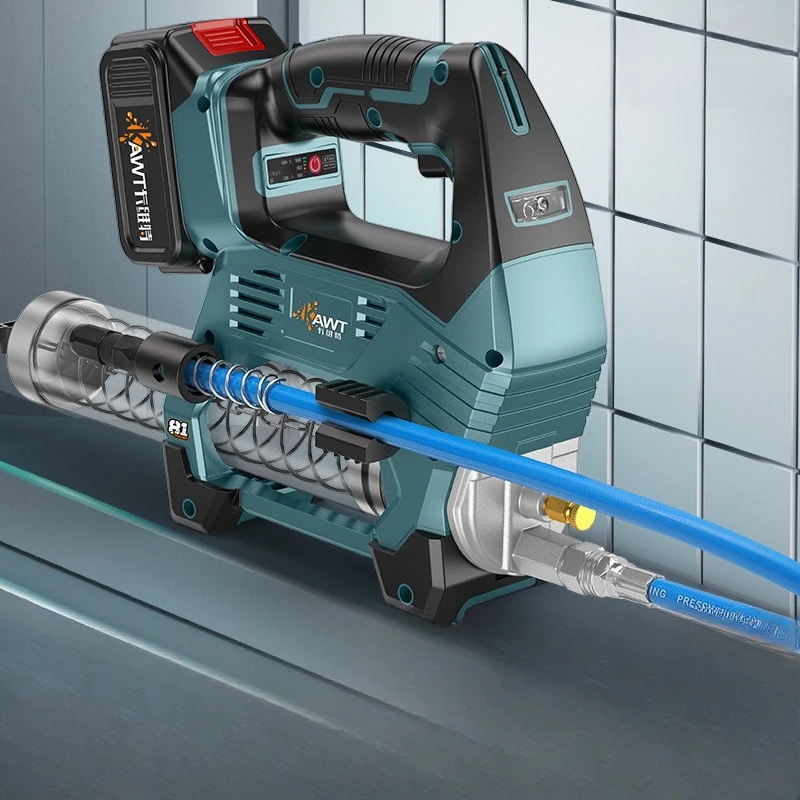 Electric Grease Gun Lithium Battery Excavator Special 24v High Pressure Oil Injection Automatic Manual Caterpillar Fighting