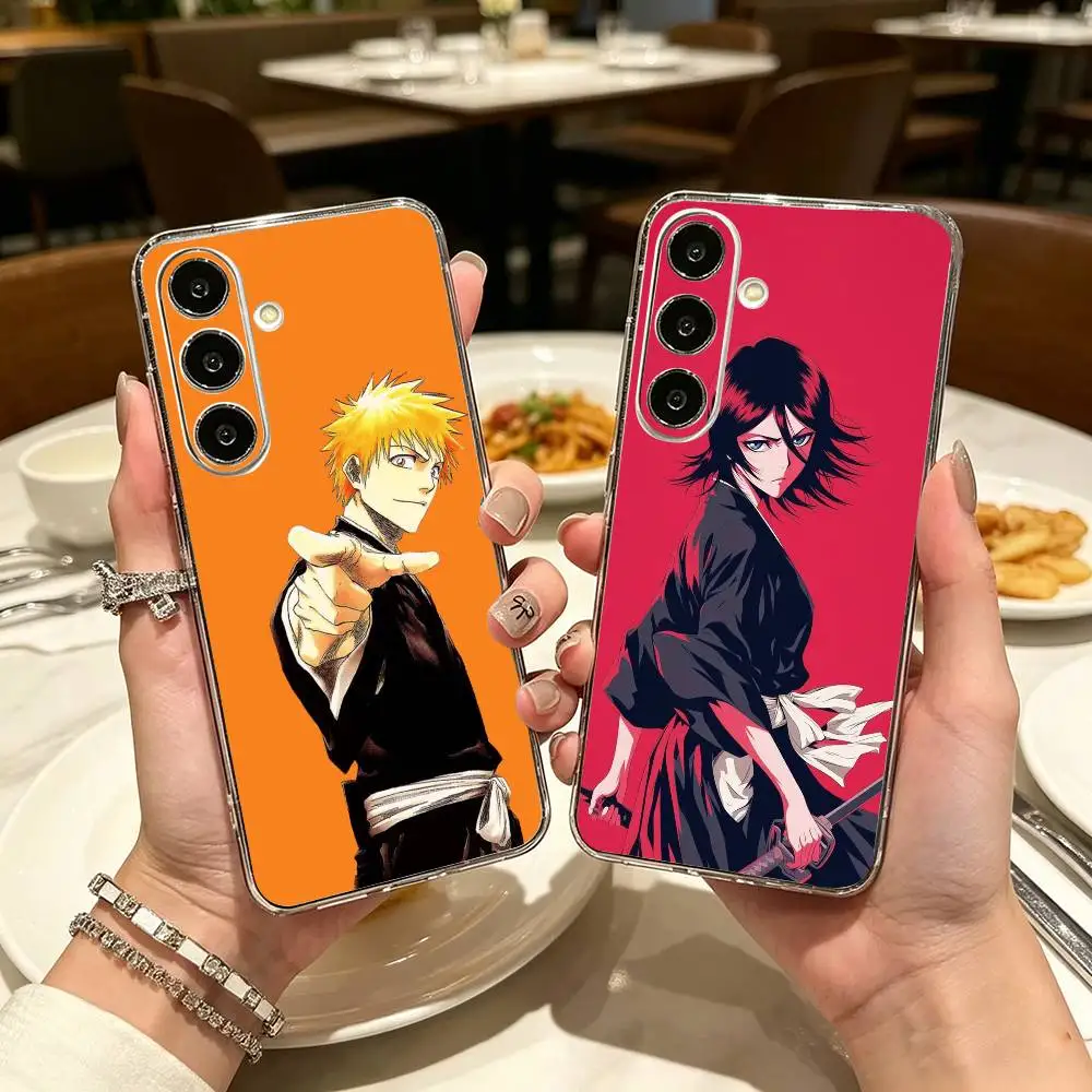 Action-packed  anime B-BLEACH Phone Case For Samsung A71, A70, A52, A51, A40, A30, A20 Transparent Cover