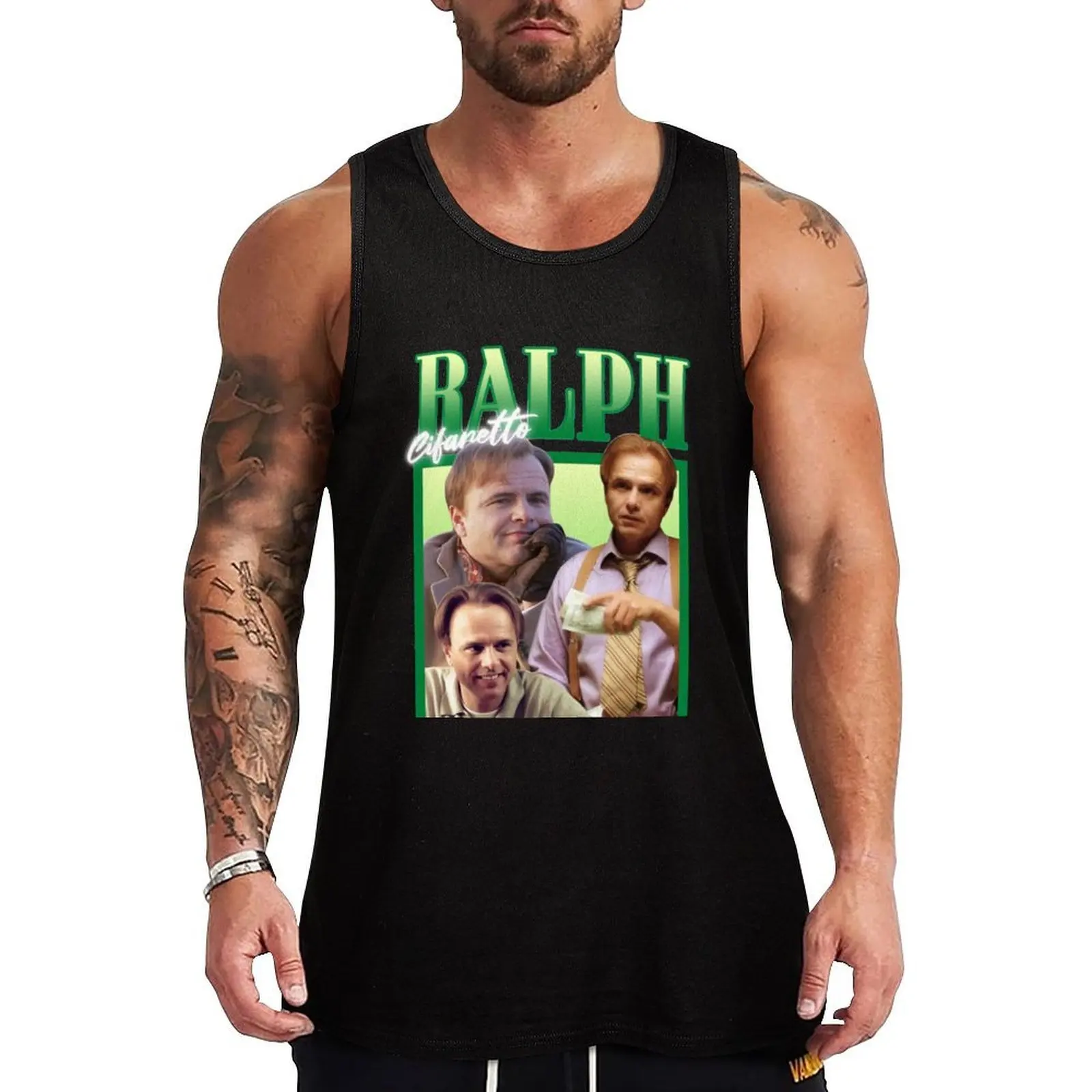 

Ralph Cifaretto Sopranos Homage Essential Tank Top Bodybuilding Tank Top Sleeveless Gym Fitness Shirt
