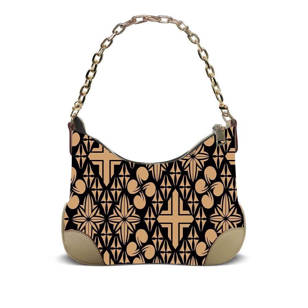 

Customizable Hawaii Breeze Polynesian Womens Leather Armpit Bag New Design Hibiscus Print Vacation Travel