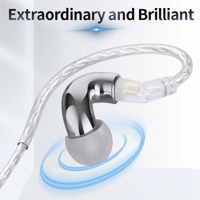 BLON BL-mini Wired Best In Ear IEMs Earphone 6mm Dynamic Driver DJ Running Headphones Monitor with 2Pin Detachable Audio Cable