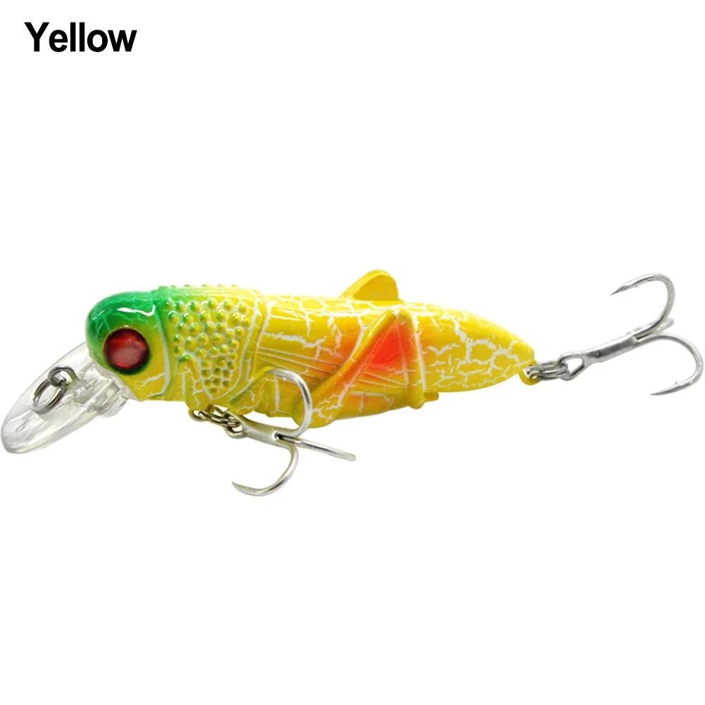 Fishing Bait Bait 5cm 4g Sea Fishing Artificial Bait Fish Hook Outdoor Fishing Tool Fishing Grasshopper Bait Luminous Green