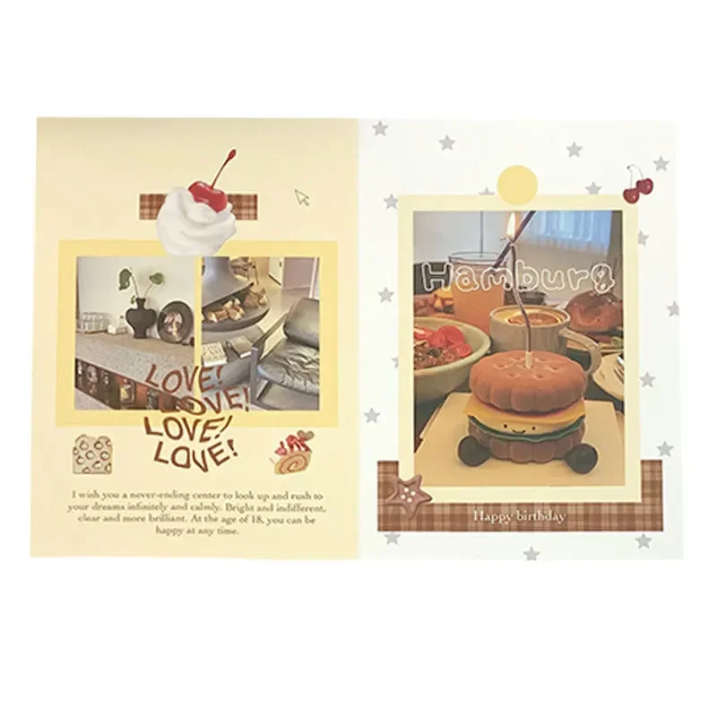 10 ชิ้น/เซ็ตแฟชั่นพับบัตรอวยพรบรรจุวัสดุชุดการ์ดการจัดส่งการ์ดข้อความบรรจุภัณฑ์ของขวัญ 14x10 ซม