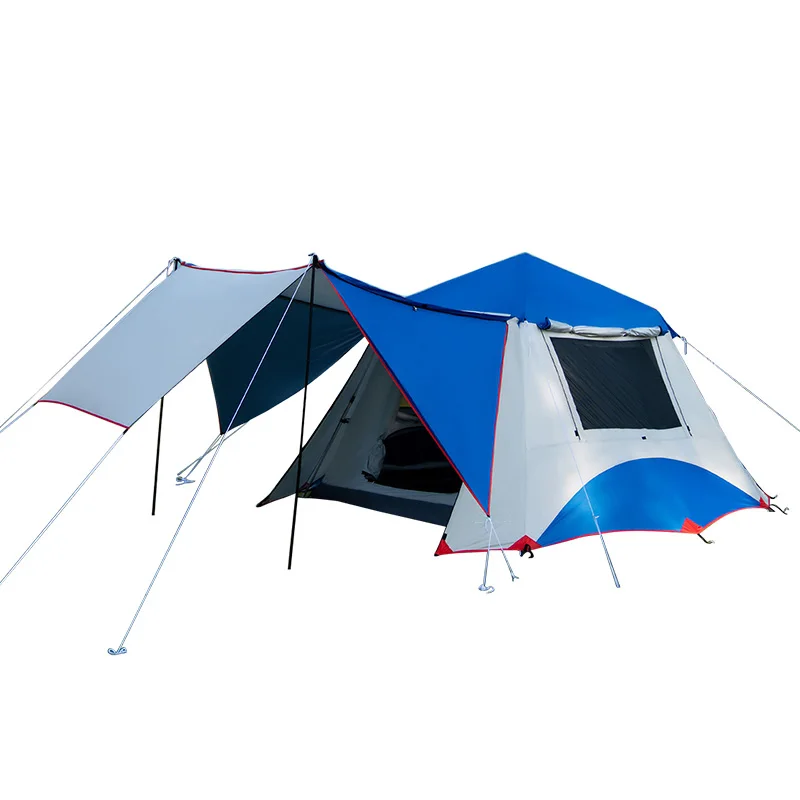 3-4 Person Aluminum Alloy Automatic Quick Opening Tent Rain-proof Sunscreen Double Layer Family Tourist Camping Outdoor Shelter