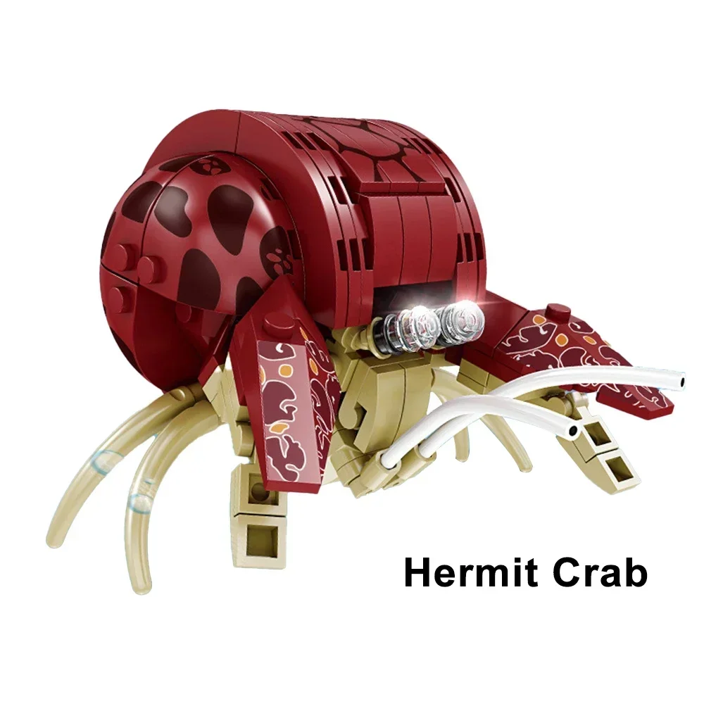 King crab Realistic Educational Ocean Creature Model Building Blocks Toys Easy Assembly,Ideal Holiday Gift for Kids Birthday