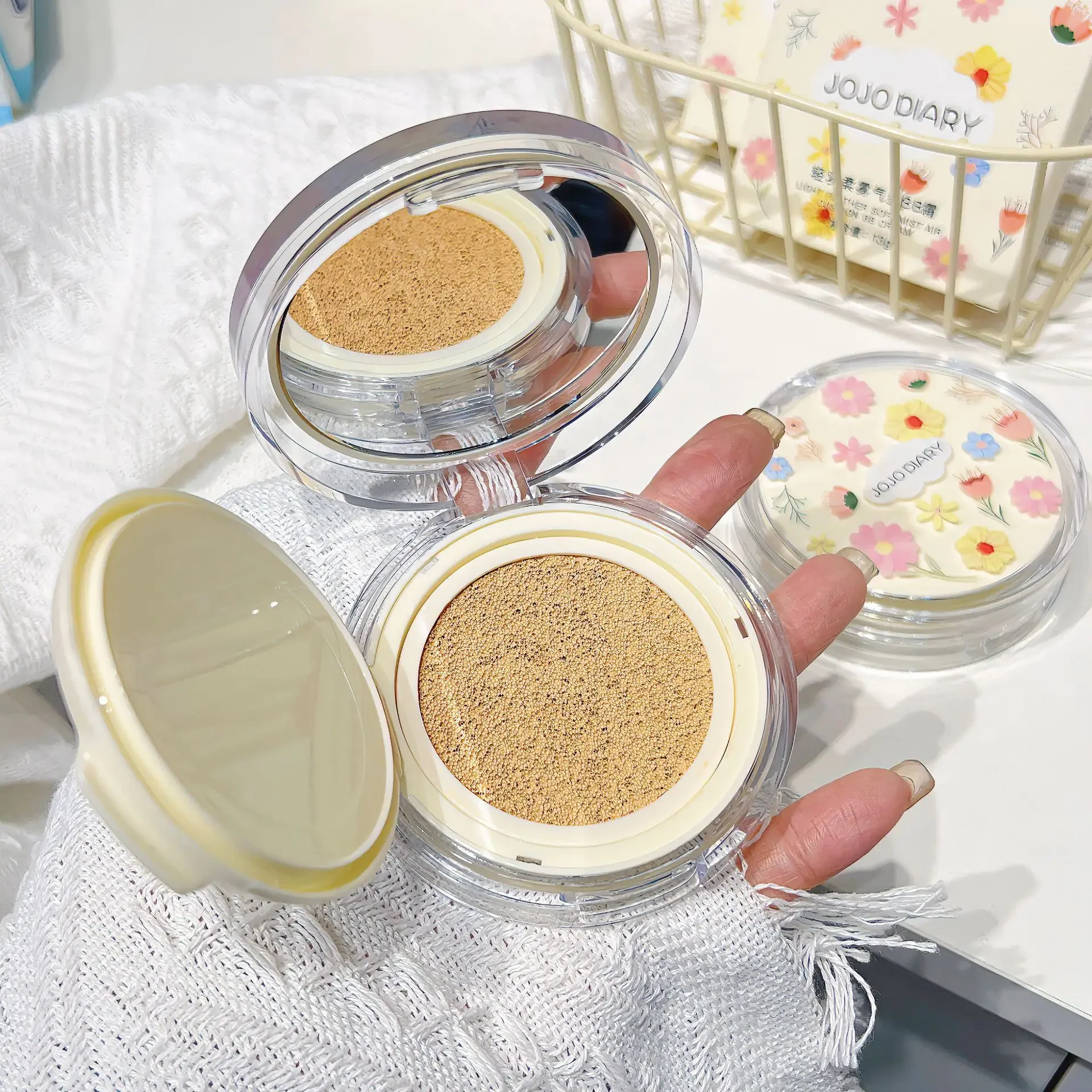 Air Cushion Crystal Record Oil Control Oil Holding Makeup bb Cream Liquid Foundation Concealer Moisturizing Light Air Cushion