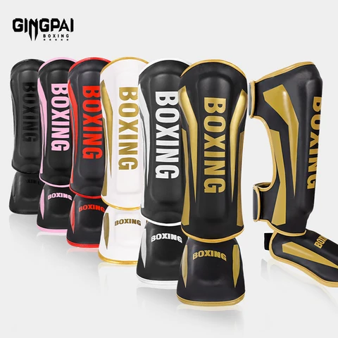 Profissional livre luta protetor de perna com pé volta sanda boxe luta taekwondo equipamentos de proteção adulto e crianças