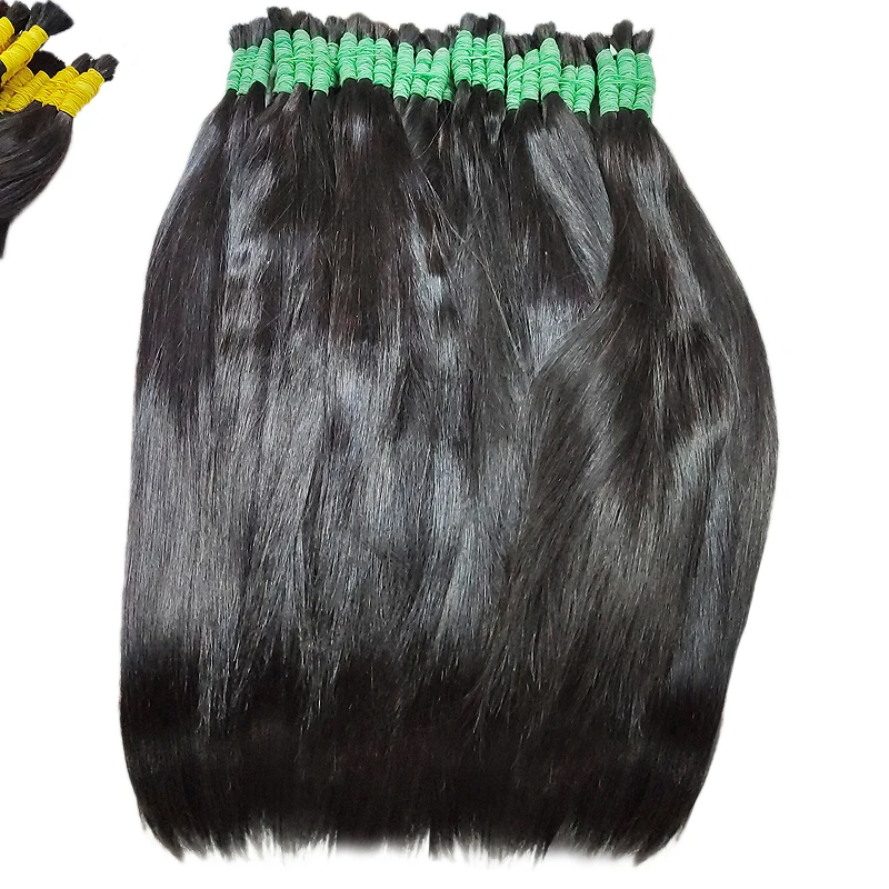 No Weft Unprocessed Vietnamese Human Hair Extensions Hair Bulk Braiding Staright Hair 100% Natural Human Cabelo humano Max hair