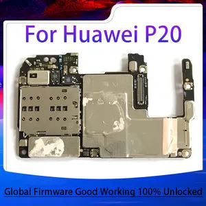 Bilashmart 100% Unlocked Plate HuaWei P20 Motherboard Original Logic Board Mainboard Chips Android System 64GB 128GB ROM 4GB RAM