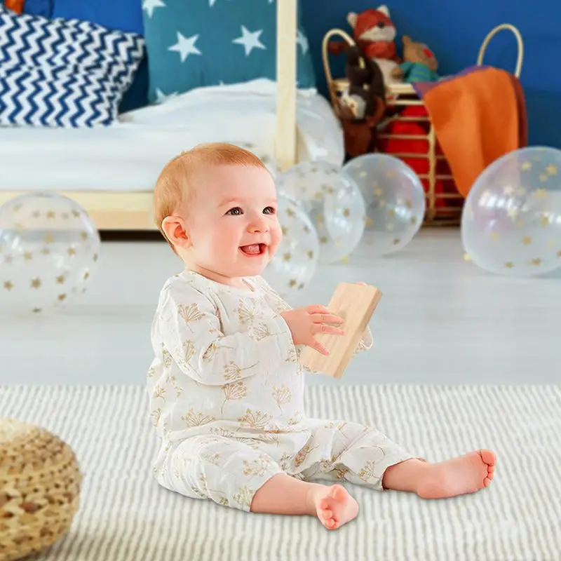 Bloques de arena de madera para niños, instrumentos de bloques de arena, juguetes de arena, instrumentos musicales para niños pequeños, instrumento de percusión para niños, 2 piezas