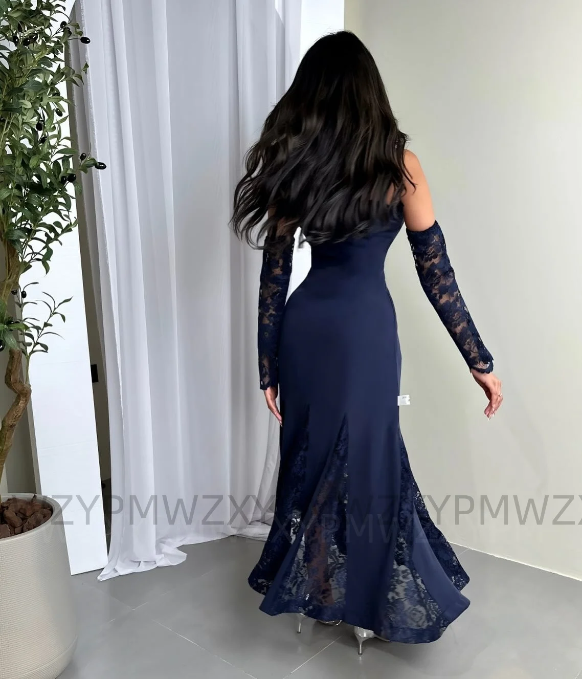 فساتين سهرة مخصصة Ypmwzx على شكل قلب على شكل حرف a بطول الكاحل دانتيل لعيد الحب فستان فيستين فستان