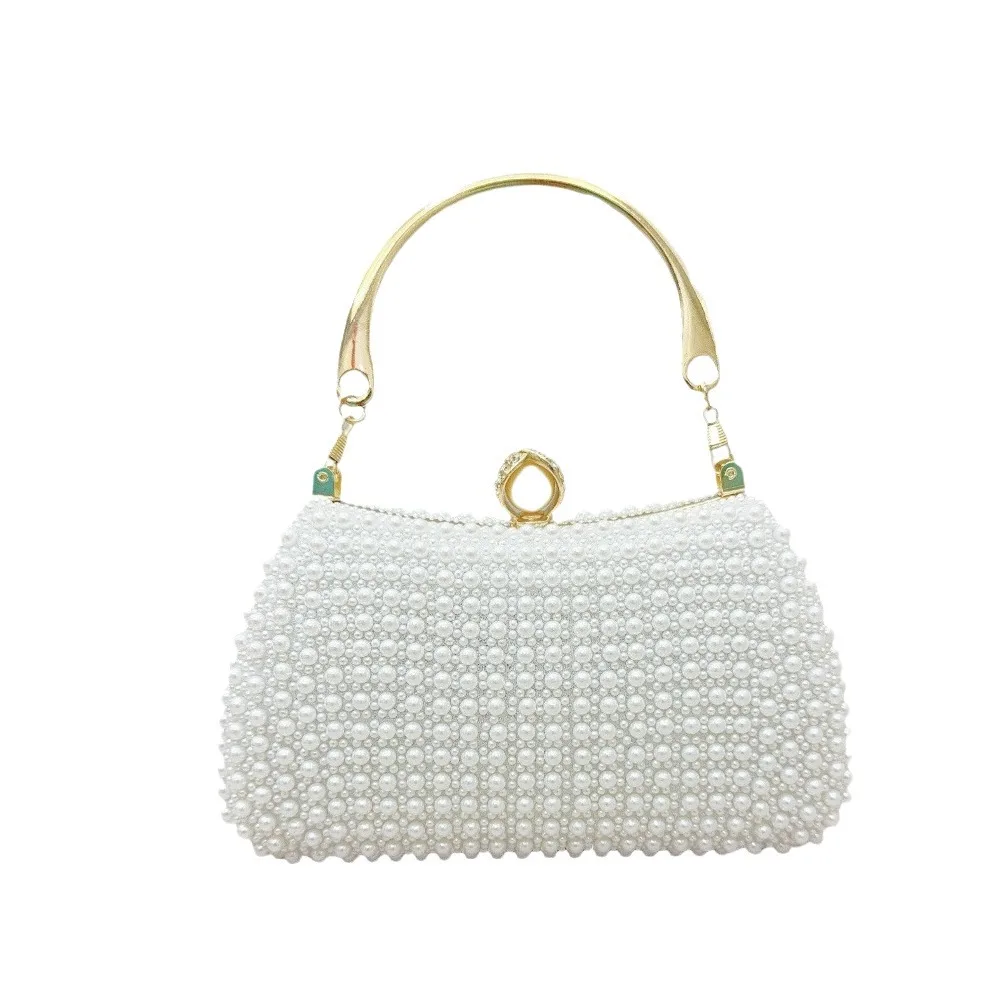 

Pearl Handbag, Suitable For Weddings, Birthday Parties, Banquets, And Evenings. An Oblique - Span Dinner Bag For Easy Carrying