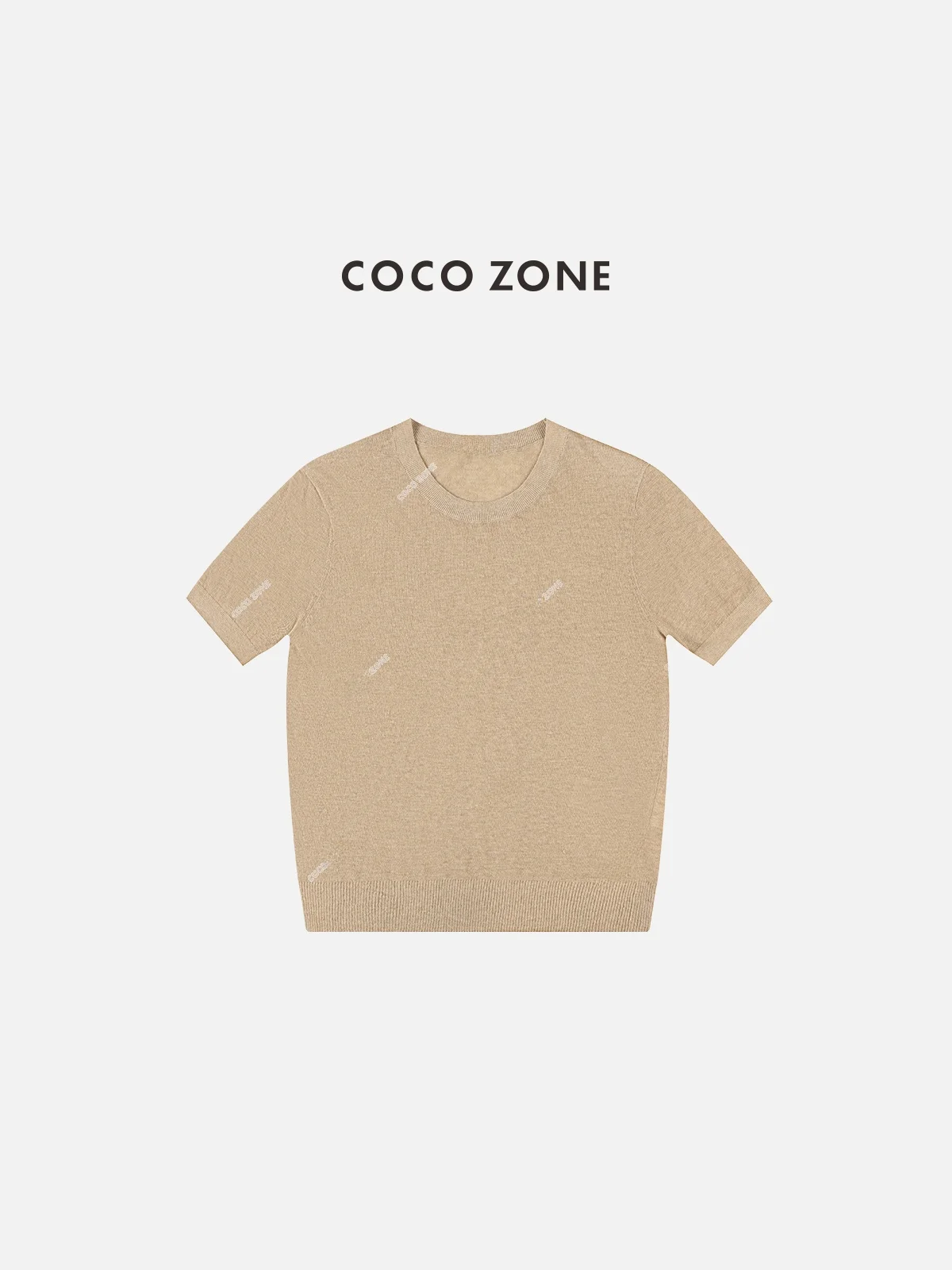 

Summer Thin Knitted Pure Color round Ne ort Sve T-irt Women's Premium Faion Top Lightweight Comfortable Casual Tee