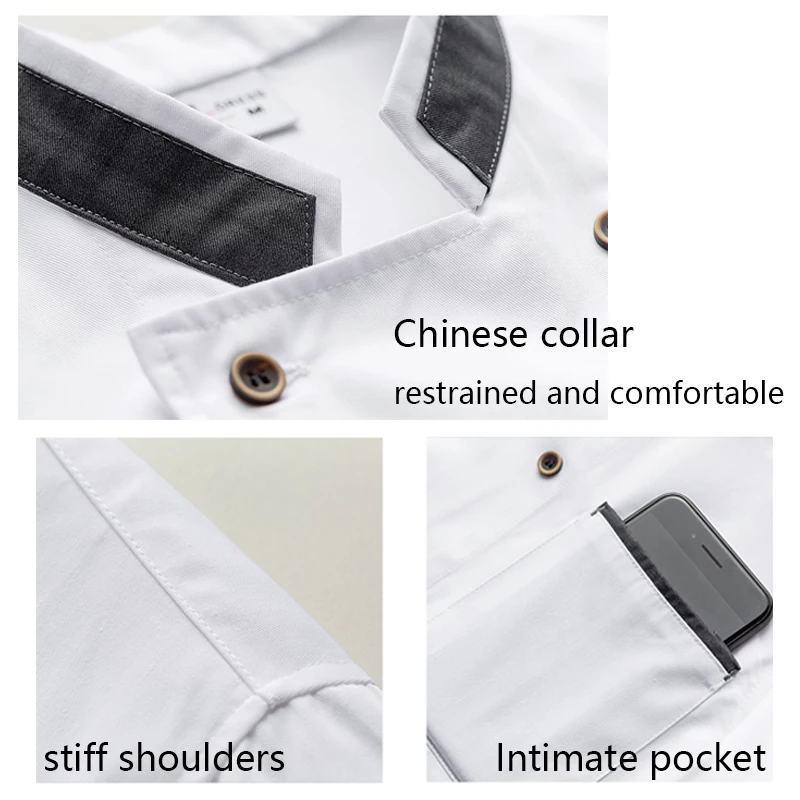 Chemise de chef professionnel pour hommes et femmes, uniforme de chef de cuisine, veste de cuisinier de restaurant et d'hôtel, vêtements de cuisine à manches courtes