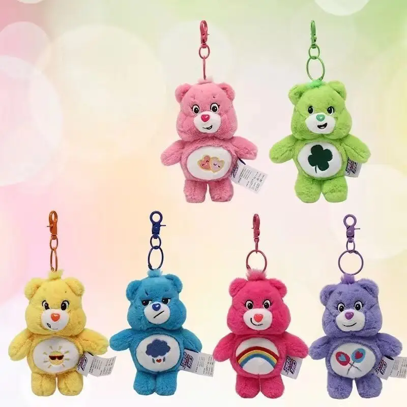 

Kawaii Anime Care Bears Love Rainbow Plush Doll Pendant Cartoon Cute Care Bears Keychain Bag Pendant Birthday Toys for Gifts