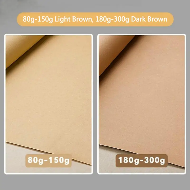 Large Size Kraft Paper Roll Gift Wrapping Paper For Flowers Packaging Hand-made Brown Craft Paper 80g~300g Thick Paper Rolls