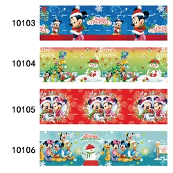 Disney 5Yards Christmas Mickey Minnie Mouse Printed Grosgrain Ribbon 25MM 38MM