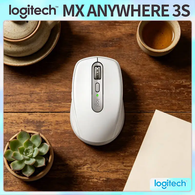 Compact MX Anywhere 3S - 8K DPI, MagSpeed Wheel, Lightweight, Great for Wine Pop-up & Mobile Sales Desk