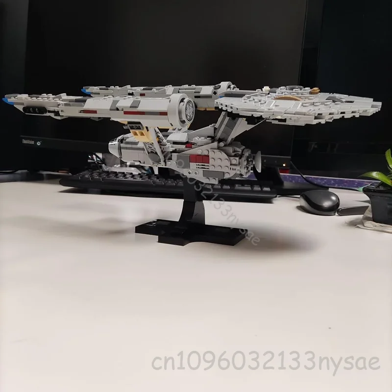 جديد USS Enterprise NCC-1701 MOC نموذج سفينة الفضاء اللبنات DIYAssembly ميدي مقياس سلاح حرب الفضاء الخيال العلمي لعبة الطوب هدية #6
