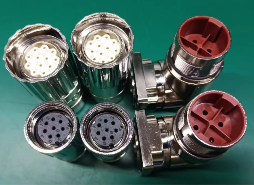 M40 8-Pin Angled Male Plug 6-Hole Straight Female Connector Servo Motor Power Cord 6FX2003-0LU10