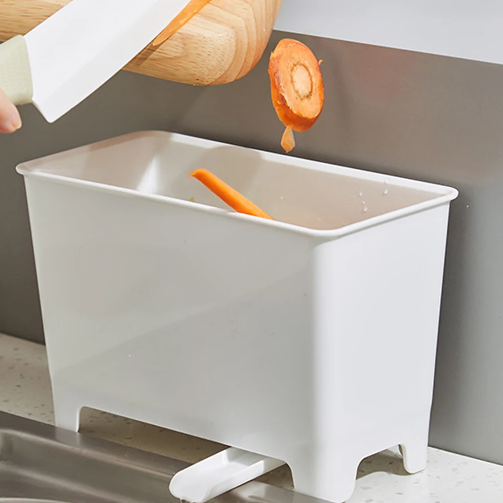 

2Pcs Drain Trash Can Premium PP Material Kitchen Waste Storage Garbage Container Plastic Fruit Vegetable Bin Home Bathroom