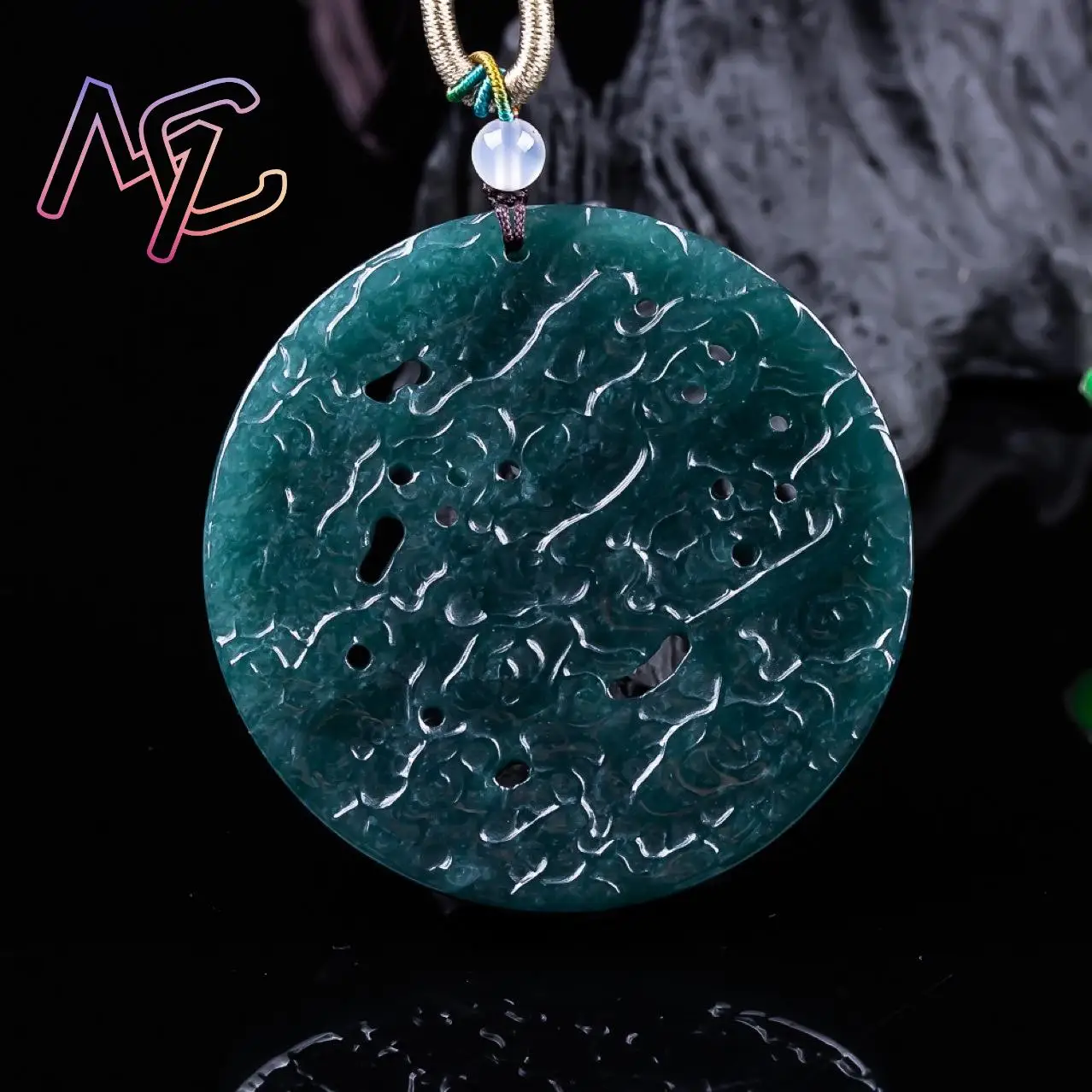 Myanmar Jadeite Dragon Pendant Necklace Vintage Real Jade Accessories Fashion Luxury Talismans Natural Jewelry Carved Amulet - view 4