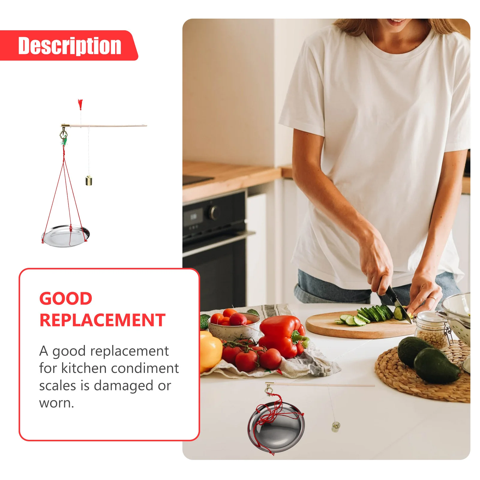 

Kitchen Scale Retro Style Accurate Weighing For Tea Leaves Dried Fruits Medicinal Ingredients Portable Apothecary Decorative