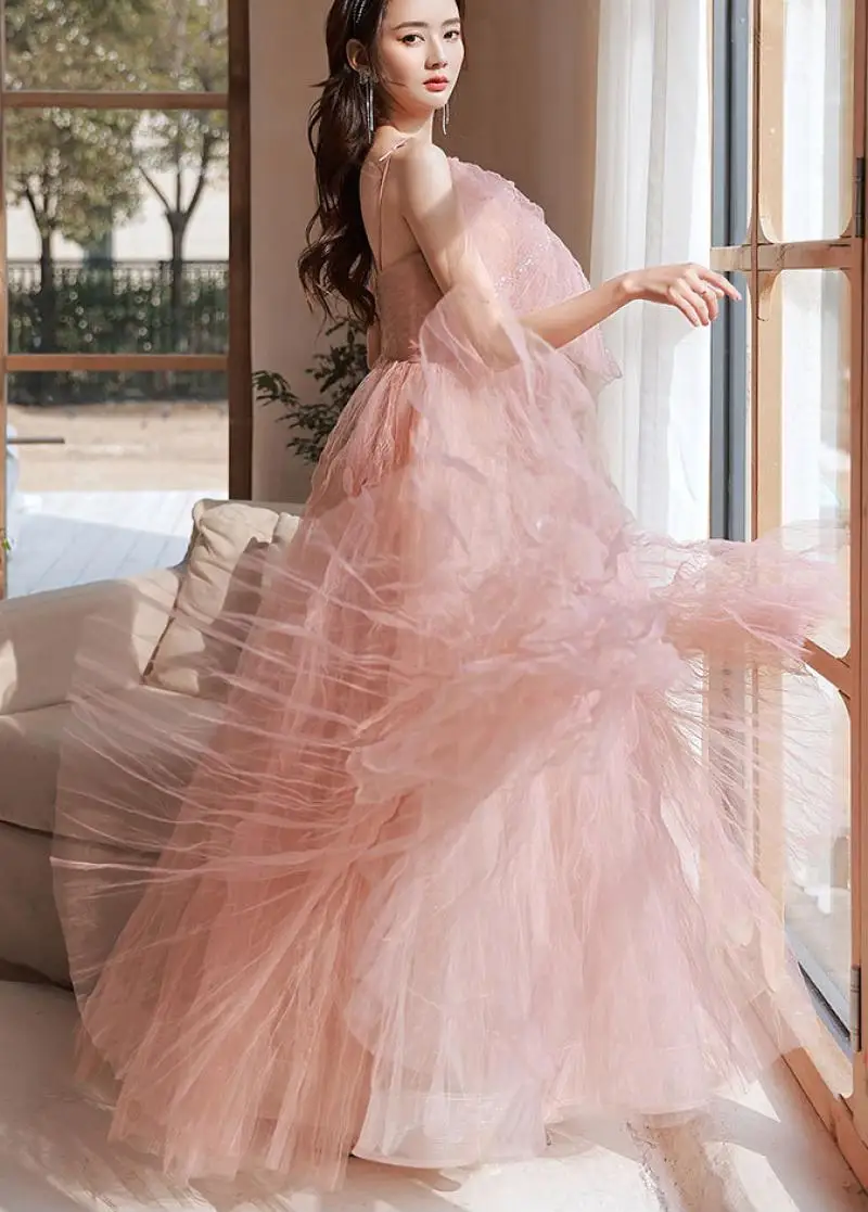 Backless Women Evening Dress Special Occasion Dresses Pink Elegant Womens Party Dresses for Formal Occasions Prom Dress 2024 New