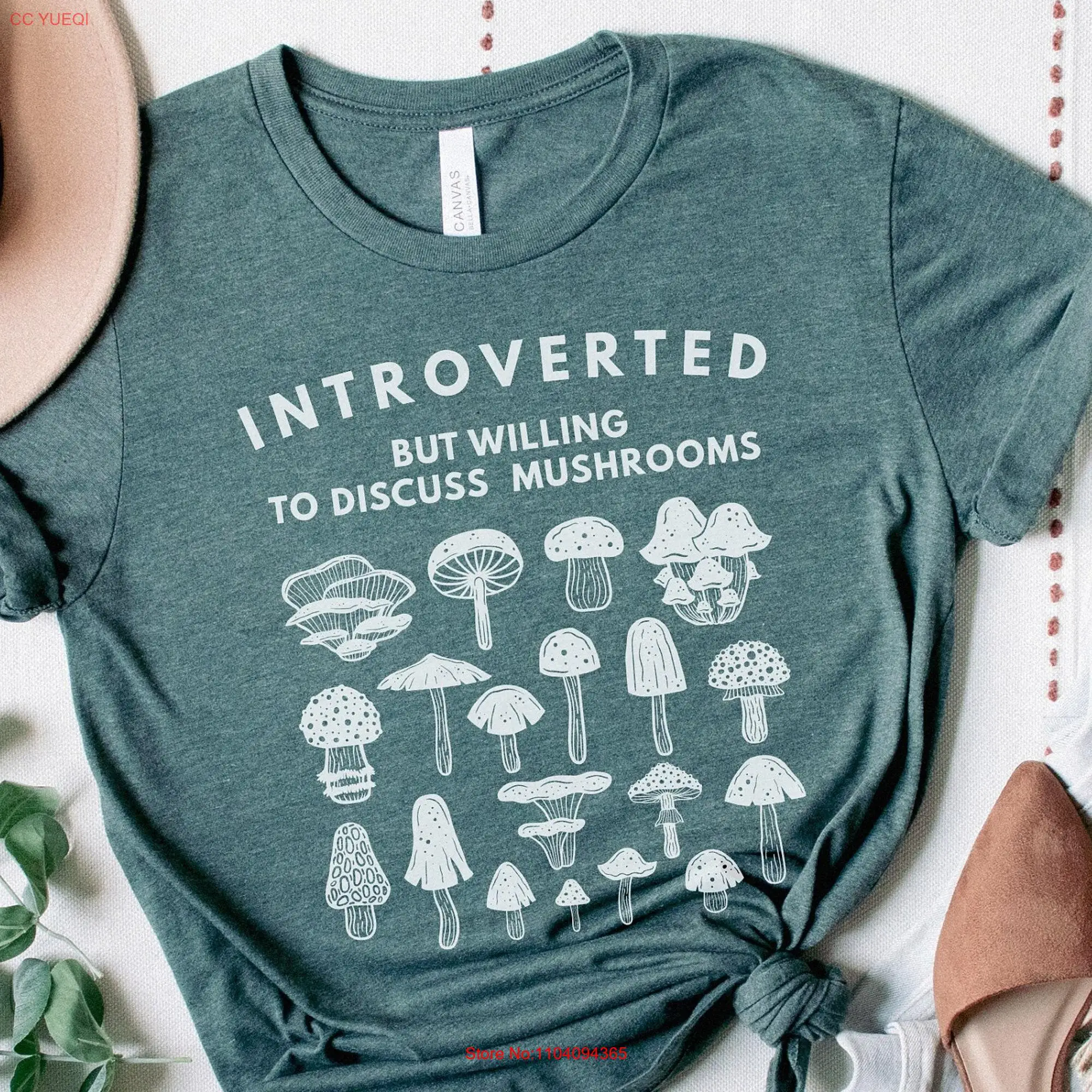 Introverted But Willing To Discuss Mushrooms T Shirt Botanical Fungi Cottagecore Magic Mushroom Funny IntroverT