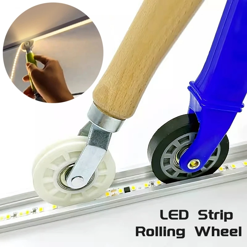 Gumowy uchwyt na kółkach Rolka 6-8 mm Taśma LED Narzędzie do montażu Profil aluminiowy Taśma silikonowa Mocowanie twardego drążka Akcesoria do montażu lampy