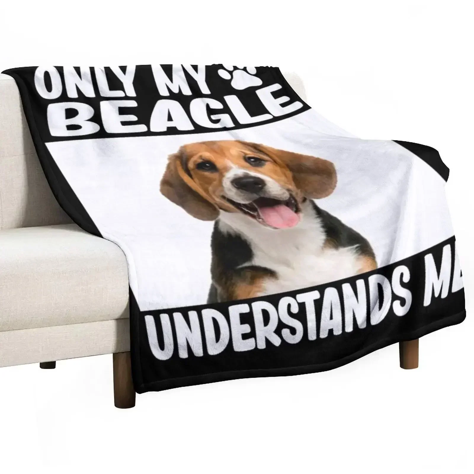 

only my beagle understands me beagle lover Throw Blanket Quilt Hairy Blankets