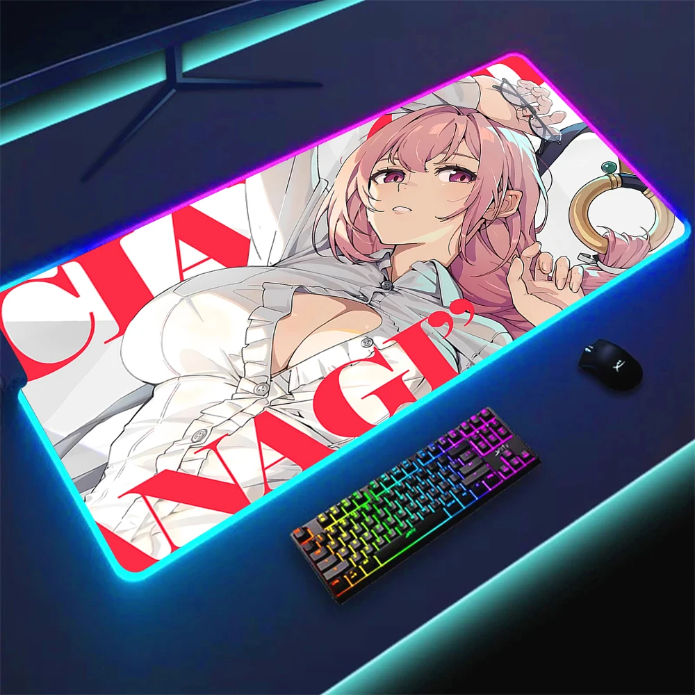 

Zenless Zone Zero ZZZERO Nicole RGB ПК Геймерская клавиатура Коврик для мыши Коврик для мыши Светодиодный светящийся коврик для мыши Резиновый нескользящий компьютерный коврик для мыши