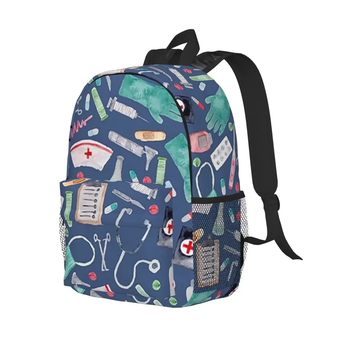 

Nurse Medical Theme Backpack Student Boys Girls BookBag Children School Bag Computer Shoulder Bags for Men Women