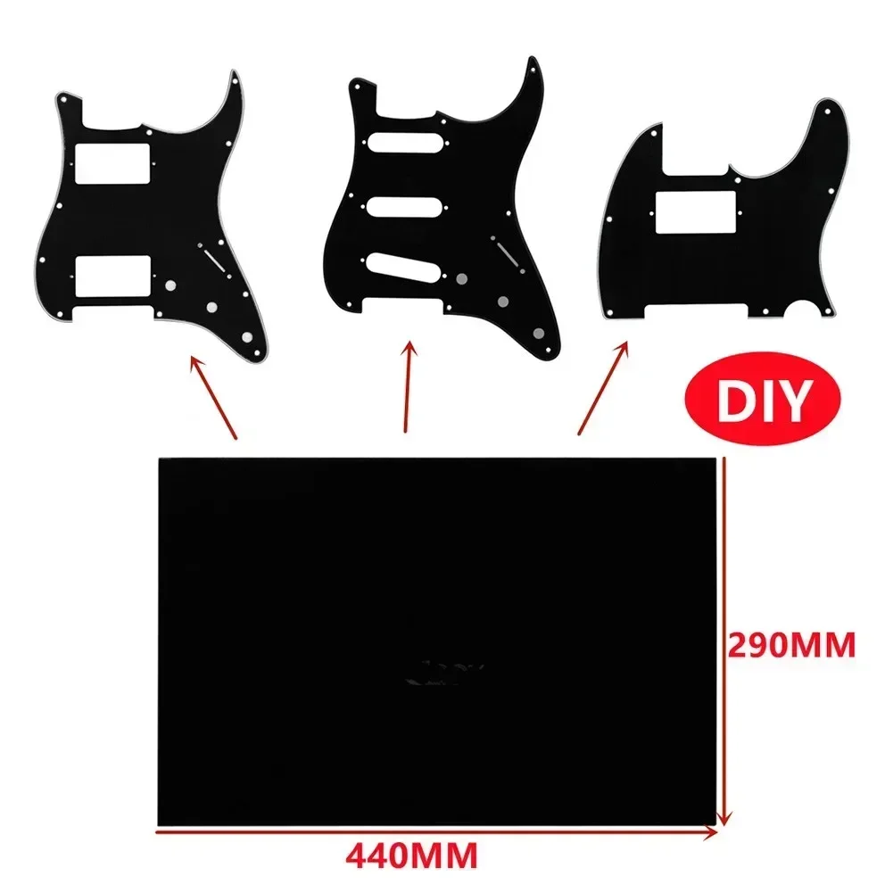 Blank Pickguard Sheet DIY Electric Guitar Scratchplate Material 44 X 29cm 3 Ply With Protective Film Blank Pickguard Guitar Part