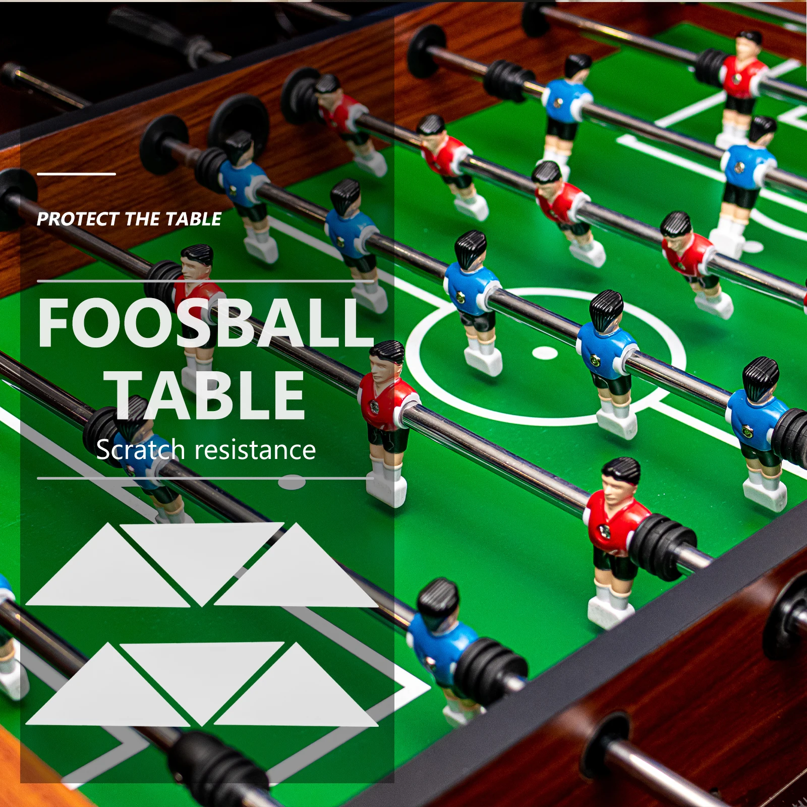 4pcs Foosball 테이블 가드 ABS 안티 스크래치 쉬운 깨끗한 삼각형 녹색 풀 액세서리 가장자리 쿠션 보호 커버
