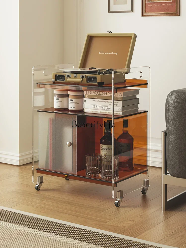 طاولة قهوة صغيرة متحركة yj21، خزانة جانبية بجوار الأريكة في غرفة المعيشة #2