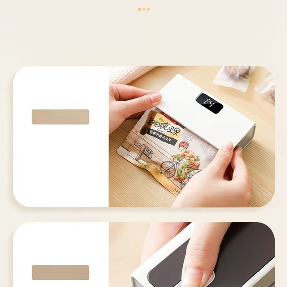 For For TX Mini Heat Sealer Portable Rechargeable Handheld Plastic Bag Closer Kitchen Food Saver Storage Machine Tool