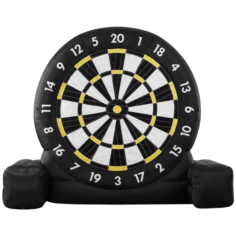 Over 8 feet high inflatable football dart board with 9 kicker and air pump large outdoor entertainment equipment