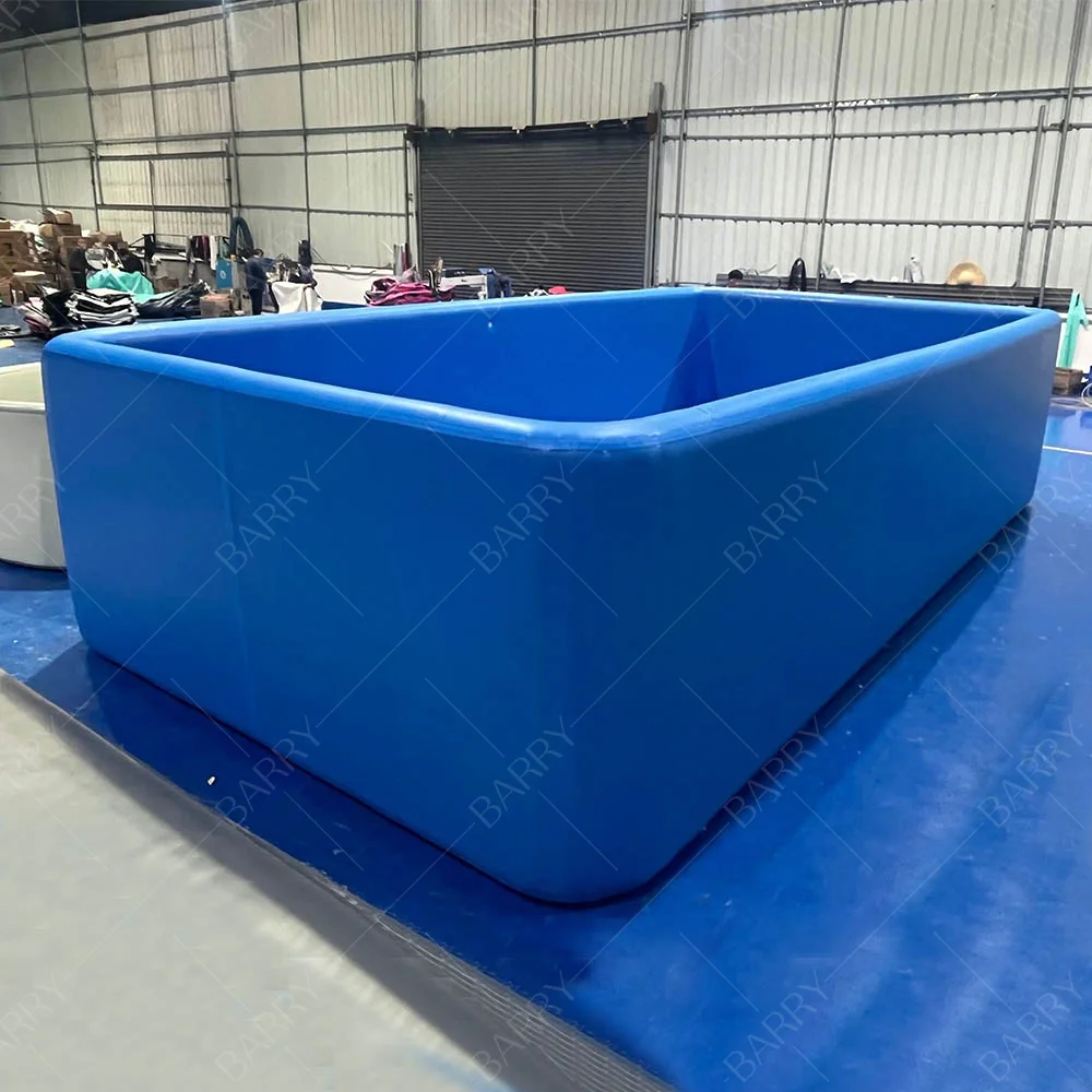 

Guangzhou Barry Commercial Outdoor Ground Pvc Automatic Inflatable Pool Drop Stitch Fabric Safety Mesh Fabric Pool