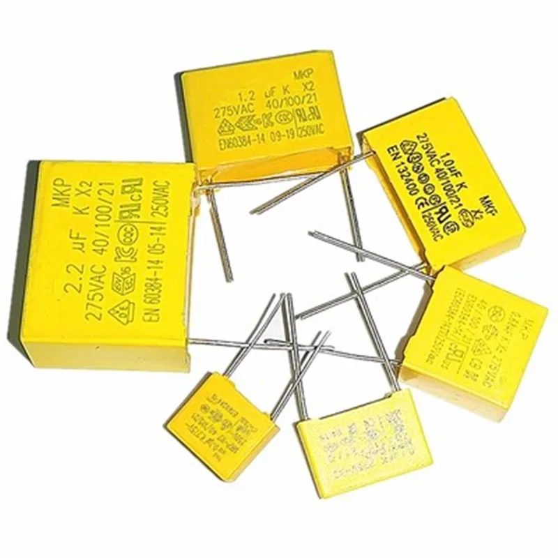 5pcs X2 Safety capacitor 27.5mm 275VAC 275V 1uF 1.2uF 1.5uF 2uF 2.2uF 3.3uF Polypropylene film capacitor