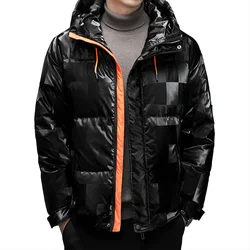 High Quality Men's Fashion Down Coats Hoodies Long Sleeve Thick Winter Coat Zipper Warm  Jackets