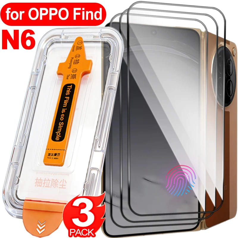 Kit de films protecteurs HD anti-rayures en verre tremp� transparent facile � installer pour OPPO Find N6