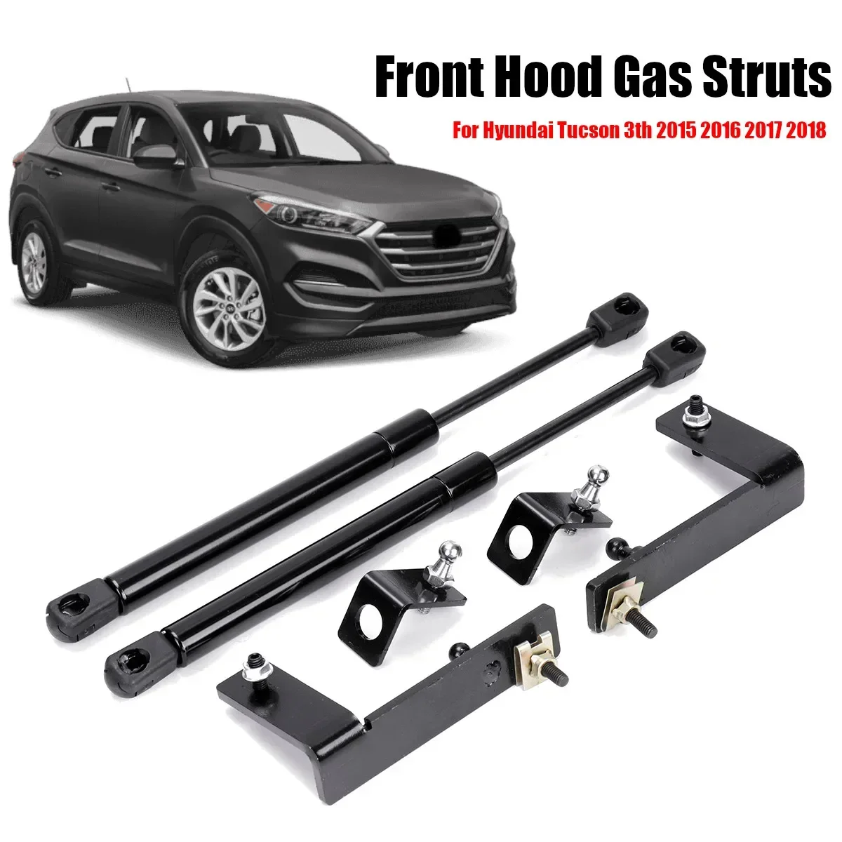 1 Set Front Engine Hood Lift Supports For Hyundai Tucson 3TH 2015 2016 2017 2018 Car Props Rod Arm Gas Springs Shocks Strut Bars