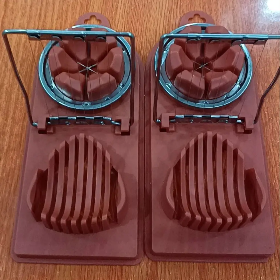 Rebanador de huevos de queso Mozzarella de plástico, herramienta de cocina para cortar uniformemente huevos hervidos, alimentos blandos, apto para lavavajillas