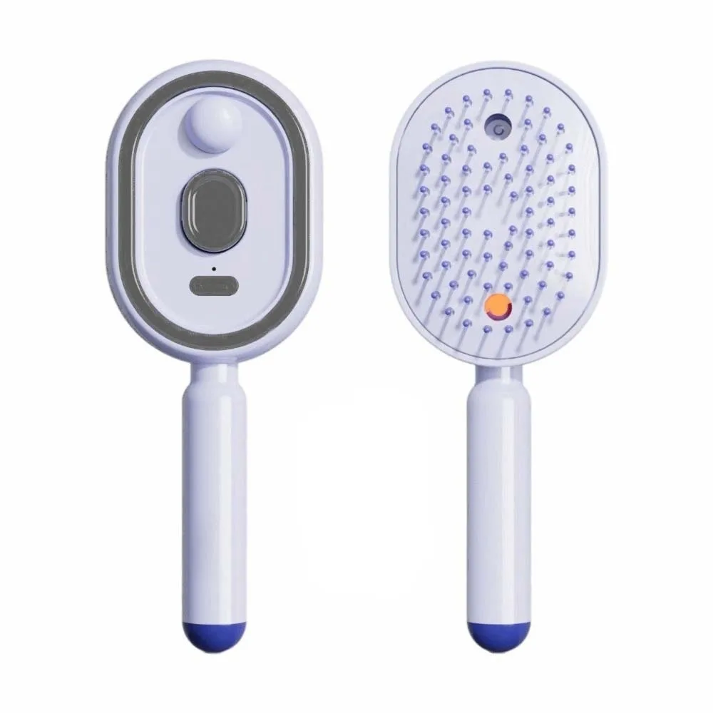 Multi-Function Red Light Spray Massage Comb Anti-Frizz Large Tank Portable Electric Spray Hair Brush One-Key Clean Anti-Static